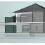 Placeholder: modern house section, architectural section drawing