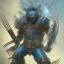 Placeholder: angry Wolverine warrior in Blue and yellow battle armor, a highly detailed illustration, background of Inka jungle, realistic render, 8 k, micro detail, intricate, elegant, centered, digital painting, Artstation, smooth, sharp focus, illustration, artgerm, tomasz alen kopera, peter mohrbacher, donato giancola, joseph christian leyendecker, wlop, boris vallejo