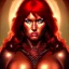 Placeholder: ultra detailed portrait of beautiful Red Sonja, wearing a bikini plate armor, extremely detailed digital painting, extremely detailed face, in the style of pablo oliveira, mystical colors, rim light, beautiful lighting, 8 k, stunning scene, raytracing