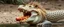 Placeholder: lion alligator eating albino hot dog