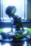 Placeholder: alien on a lazy Sunday ,3d 4k octane render, smooth, sharp focus, highly detailed, unreal engine 5,