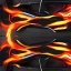 Placeholder: top-view racing car flames stripes
