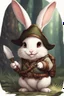 Placeholder: Cute chubby bunny floppy ears adventurer dnd art realism