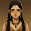 Placeholder: Teenage indian girl, olive skin, black braided hair, brown eyes, anime style, front facing, looking into camera, princess dress