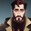 Placeholder: Portrait of a 30 year old warlock like Jake Gyllenhaal and Sherlock Holmes