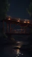 Placeholder: A bridge on the Sean river at night , in professional concept art, full of details , a great quality picture , 8k , cinematic