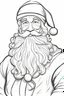 Placeholder: Santa Claus simple outline art for coloring page