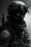 Placeholder: A soldier in the game modern warfare, he wears a solid black creepy helmet that covers his face. He is a sniper, but can also run point. His call sign is Wraith.