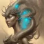 Placeholder: sango fantasy, fantasy magic, intricate, sharp focus, illustration, highly detailed, digital painting, concept art, matte, artgerm and paul lewin and kehinde wiley, masterpiece silver dragon head bronze African nice breast Afo woman turquoise waves