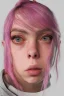 Placeholder: Billie Eilish, in shorts, photorealistic, 8k