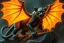 Placeholder: A panther with shimmering dragon scary ,cool wings