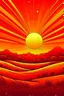 Placeholder: atardecer paisaje naranja sol dibujado con el mismo estilo que en la noche estrellada obra de Van Gogh