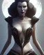 Placeholder: old evil queen in black leather gown, femme fatale, volouptous, busty, cleavage, angry, emperious, 8k resolution concept art portrait by Greg Rutkowski,