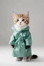 Placeholder: baby cat in raincoat. Chibi, Photograph, Canon DSLR, Tilt - shift, white background, high definition, Complete and coordinated composition, 8k