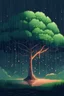 Placeholder: tree rain lofi