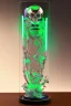 Placeholder: Futuristic Neon crystal skeleton samurai smoke glass