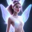 Placeholder: smiling girl, cute, beautiful, long hair, transparent dress, fairy wings