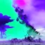 Placeholder: a texture of a grey sky violently exploding and vomiting dirty grey hues of blue, purple, and green that partially muddy the sky and make it ugly, surreal, dreamlike