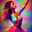 Placeholder: Revolution, dream of freedom, hope, colorful dancer, woman, digital art