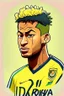 Placeholder: Neymar Brazilian football player. cartoon 2d