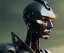 Placeholder: Robot cute neck head portrait, warrior costume, village, meditation, 8k quality