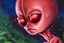 Placeholder: sad Alien, outside nighttime, Hyper detailed, Realistic, Extreme depth of field, bokeh blur, in the style of candid, imperfection, natural lighting, cinematic, Fuji Film, Anamorphic lens, 1993,