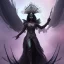 Placeholder: black woman queen of crows feather throne