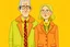 Placeholder: Wes Anderson cartoon of a woman and man in their 50s