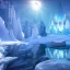 Placeholder: castello di cristallo bianco e oro ， cascata, diamanti, aurora boreale, ice and snow, blue and white, sole liscio e luminoso ， atmosfera di luce soffusa, effetto luce ， vaporwave colorato, concept art, dettaglio liscio ed estremamente nitido, dettaglio finemente regolato, altissima definizione , 8 k, motore irreale 5, messa a fuoco ultra nitida