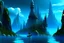 Placeholder: paysages bleus de l'Atlantide, ancien continent englouti, mais lumineux, joyeux, avec ses tours, ses châteaux, ses paysages magnifiques