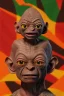 Placeholder: smeagol in Kente cloth, cinematic, zulu, ghana colours, african pattern, 8k quality