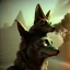 Placeholder: A portrait post-apocalypse of Jackal Egyptian God Anubis ,in the third temple, sci-fi fantasy style, volumetric lighting, particales,highly detailed,cinamatic, deep colours,8k,