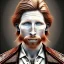 Placeholder: Portrait of Courtney Gains as a ruggedly handsome but joyful roguish pirate, charismatic, attractive male, masculine, perfect, precisely detailed, lightly freckled face, meticulously detailed multi-hued ginger carrot colored cherry fire red hair; Malachai of the corn; fantasy, intricate, elegant, highly detailed, digital painting, artstation, concept art, matte, sharp focus, illustration, art by artgerm and greg rutkowski and alphonse mucha