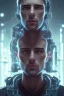 Placeholder: cyberpunk, head, men, portrai