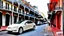 Placeholder: A Tesla's 'Model S Plaid' is parked, in the 'French Quarter' in New Orleans, Louisiana. CINEMATIC. WIDE ANGLE LENS.