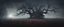 Placeholder: Hyper Realistic Haunted Dark Mansion between a Field with dry old tree at heavy foggy night