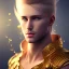 Placeholder: Male, Human, Blond, Sorcerer, Fire Mage, Golden Eyes, Young, Photorealism