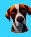 Placeholder: Cute dog, one colour background