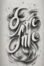 Placeholder: Hand two Lettering O style infinit with background white