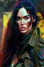 Placeholder: Megan fox in general militiary cyberpunk style