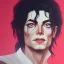 Placeholder: portrait of Michael Jackson beautiful, soft, bue eyes, hight definition, 8k