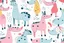 Placeholder: cool fun design party animal theme simple 3 colours