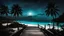 Placeholder: Cinematic landscape photography of a sad image a tropical beach with palm trees and turquoise water watercolor royalblue green white fiowers , There is a narrow road and a bridge, a Pinas forest in the dark black night... There is a bright, bright moonlight. Hawai shadow silhouette , photography of the Galaxy paranormal ,mysterious night landscape photography secret human, dark black and dark red color pallete , noise retro wave photography Compose a captivating photograph dark cover song