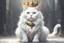 Placeholder: White cat king