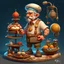Placeholder: a cartoon character thirty years old confectioner , an ultrafine detailed painting by senior character artist, featured on polycount, sots art, artstation hd, 2d game art, behance hd