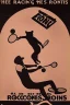 Placeholder: old man in 1928 poster advertising racoon tennis, raccons flying in air between tennis rackets while humans::4 use them as a tennis ball