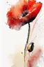 Placeholder: abstract watercolour poppy in the style of jean haines