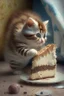 Placeholder: baby cat sneaking cake