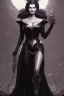 Placeholder: Geena Davis as evil queen in black leather gown, evil, busty, cleavage, curvy, angry, stern look. character design by cory loftis, fenghua zhong, ryohei hase, ismail inceoglu and ruan jia. unreal engine 5, artistic lighting, highly detailed, photorealistic, fantasy