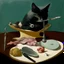 Placeholder: a cat and human flesh-like surgical instruments and universe-like a pigeon and neuralink, surrealism,minimalism,Painting By Adrian Ghenie, Rene Magritte, Salvador Dali, Lucian Freud